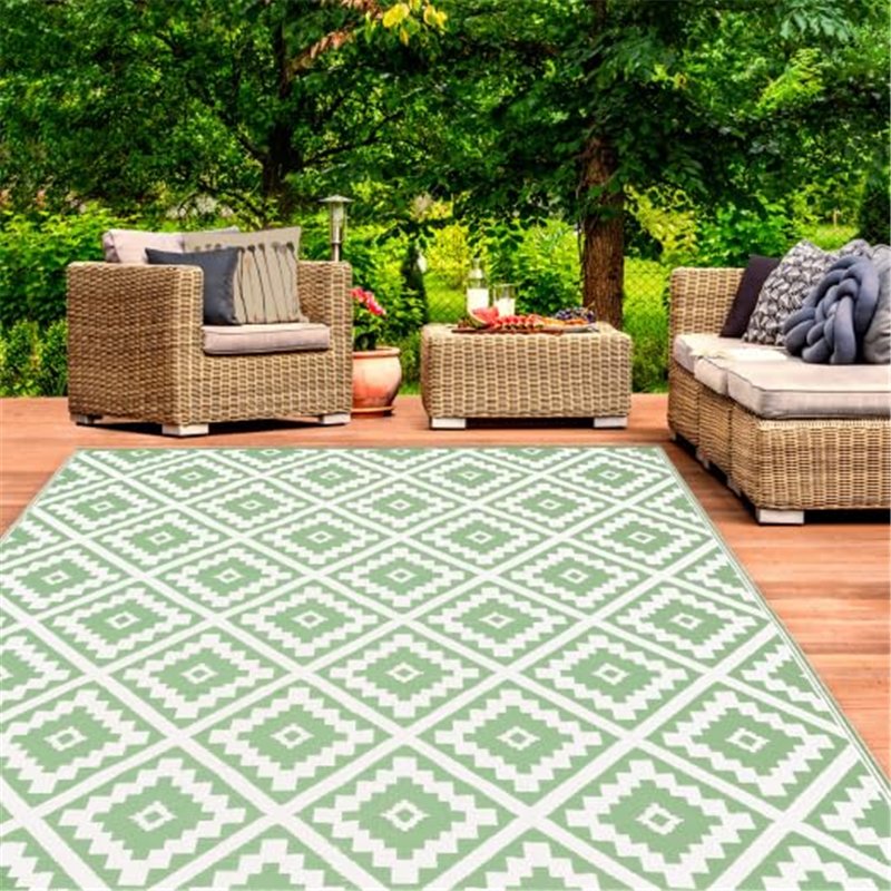 Image secondaire de IDMarket - Tapis extérieur Bahamas Vert Sauge 180 x 280 CM