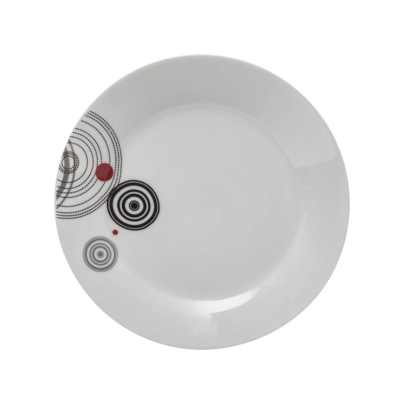 Secret de gourmet - Lot de 6 Assiettes à Dessert - Instant - D 19 Cm - Céramique - Simples - Ronde - Elegant - Réutilisable - Dî