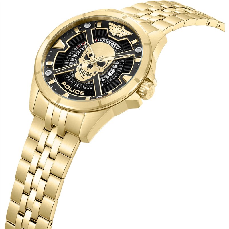 Image secondaire de Police Mixte Analogique-Numérique Quartz Montre avec Bracelet en Acier Inoxydable