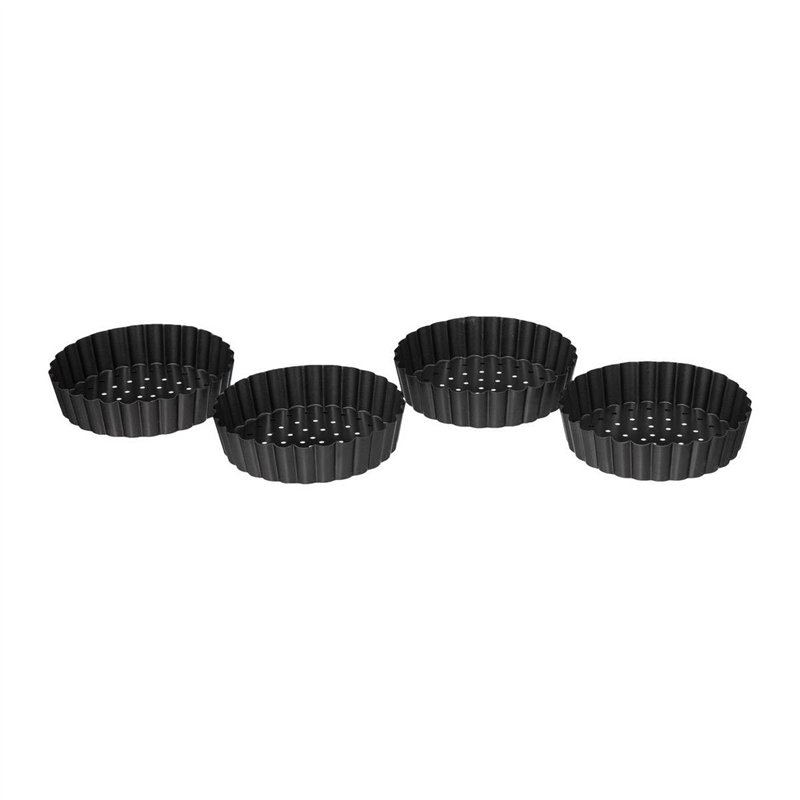 5five - 4 moules perforés à tartelettes 10cm
