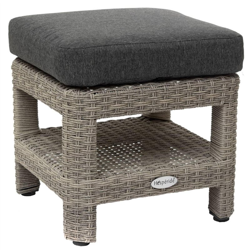Hespéride - Pouf de Jardin carré Polynésia Havane