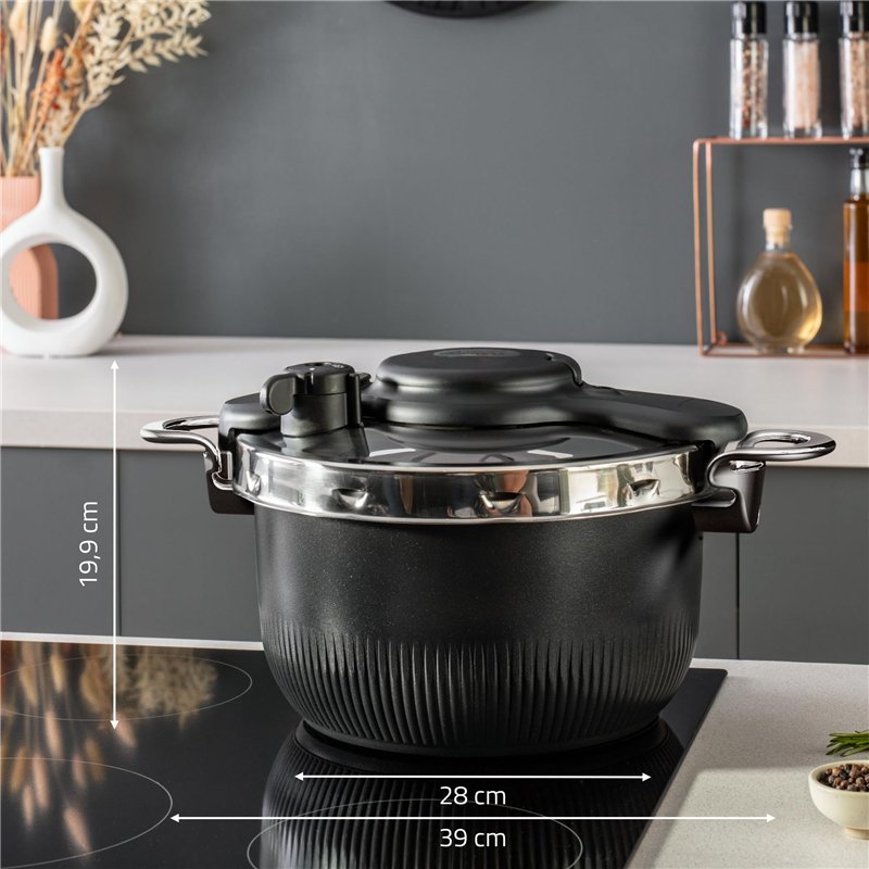 Image secondaire de SEB Autocuiseur 6l Inox Noir - P4810700