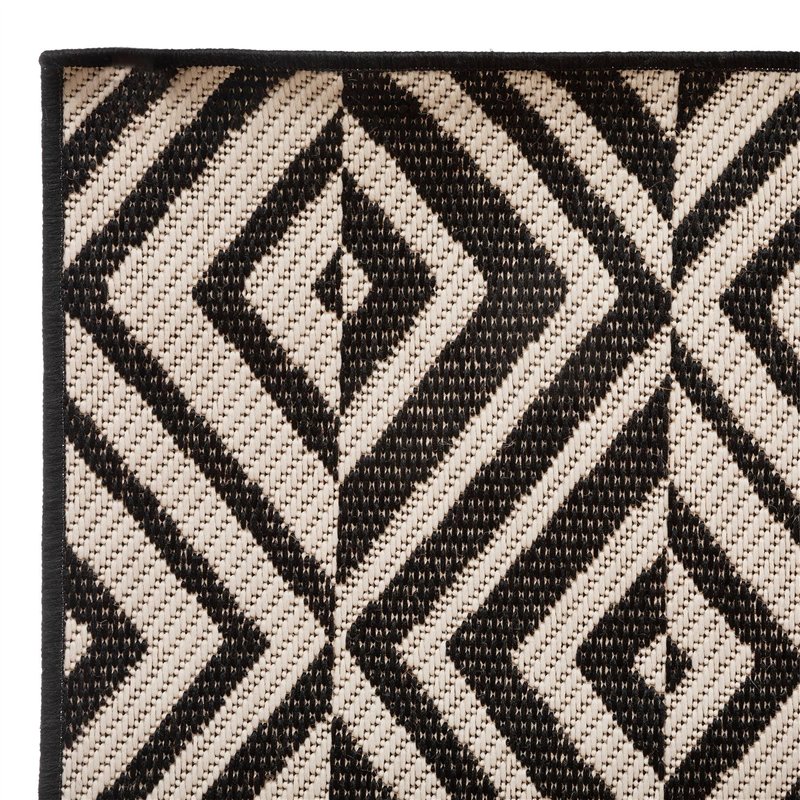 Image secondaire de Atmosphera - Tapis extérieur et intérieur - Noir et Blanc - 150x230 cm