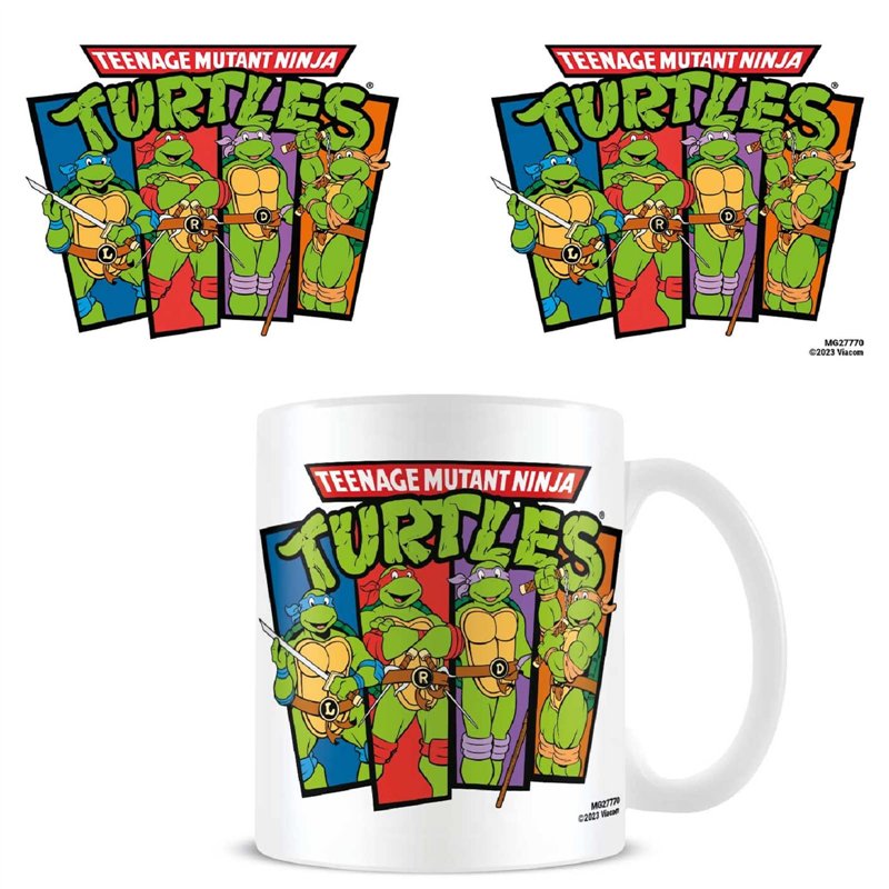 Tasse à café Tortues Ninja Teenage Mutant (personnage classique) 325 ml Grande tasse dans une boîte cadeau de présentation. Tass