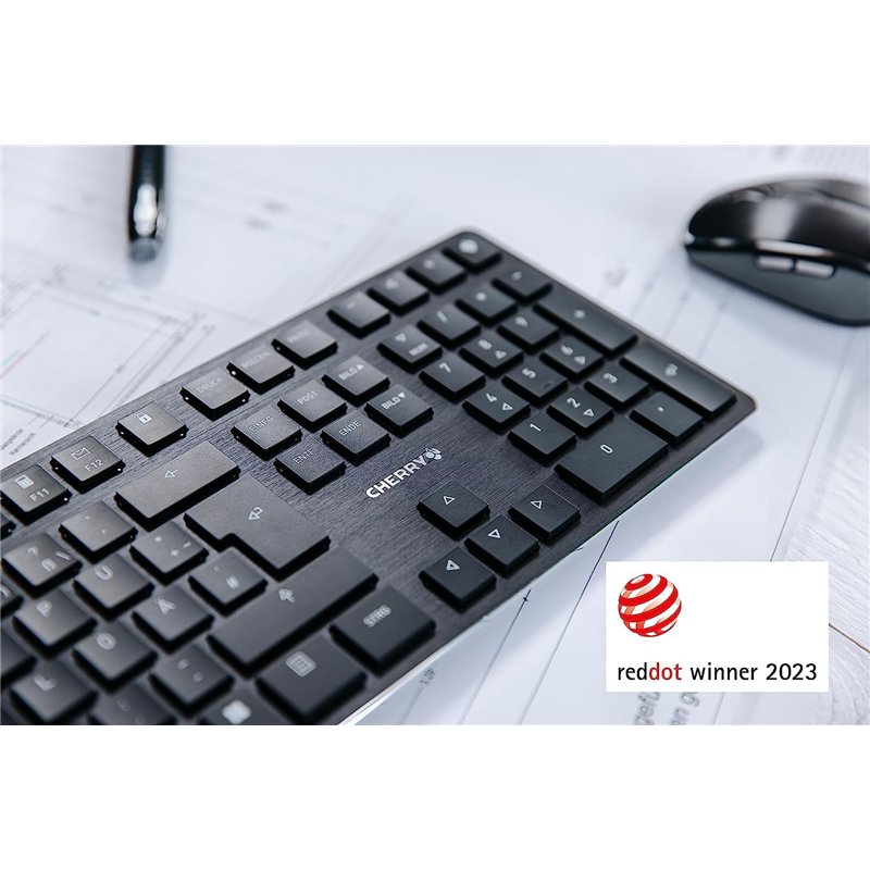 Image secondaire de CHERRY KW X ULP, Clavier mécanique haut de gamme ultra-plat, layout français (AZERTY), clavier multi-appareils sans fil, jusqu’à