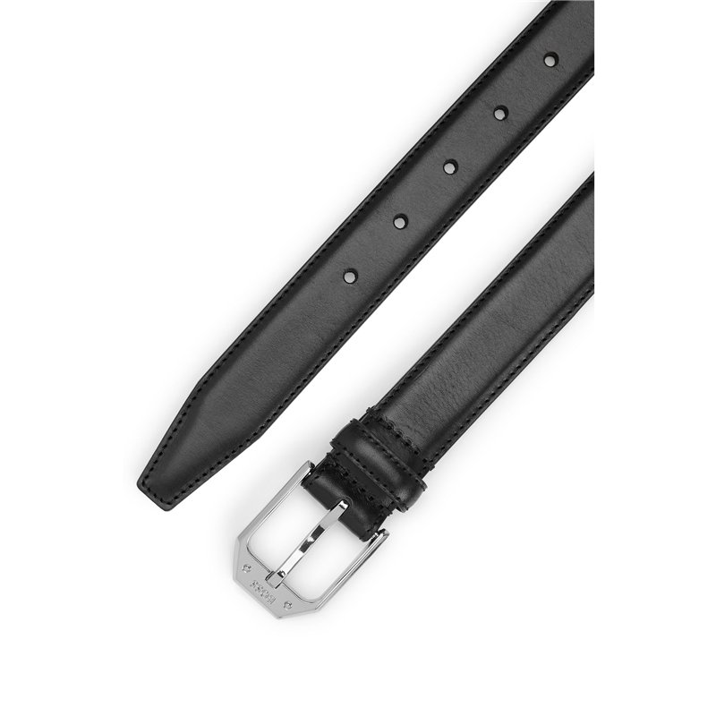Image secondaire de BOSS Hommes Jemio Sz40 Ceinture en cuir de buffle avec boucle logo et garniture argentée