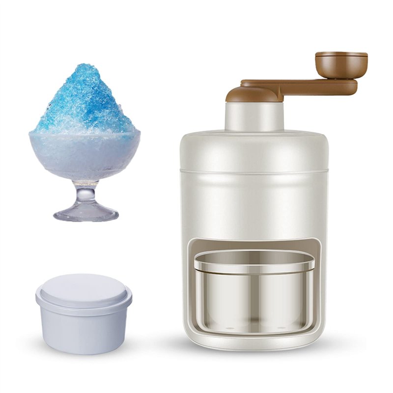 Zueyen Manuel Broyeur à Glace - Broyeur Rotatif - Cocktails Slush Machine Ice Cube Crusher - avec bacs à glaçons - pour Bar Cuis
