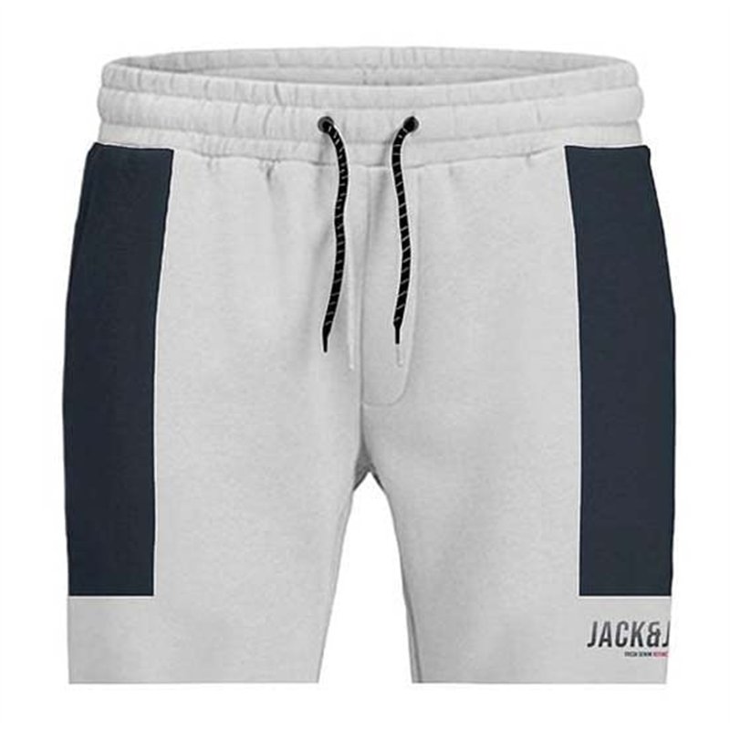 Jack & Jones Short de Sport pour Homme JPSTDAN BLOKING 12228098 Blanc, Taille XL