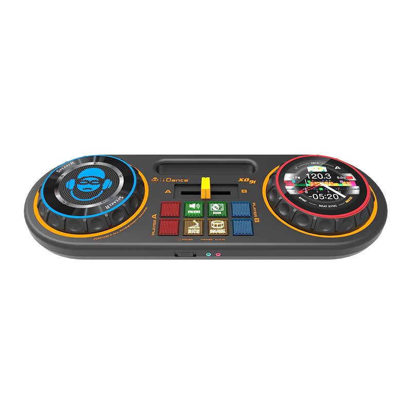 Cefa Toys - Table de mixage DJ 8 en 1, mélangeur de DJ complet, avec tourne-disque, lecteurs de musique et crossfader ; avec sor