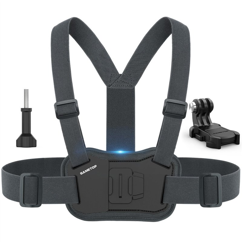 Sametop Harnais Fixation de Poitrine Chesty Sangle Compatible avec GoPro Hero 13 12 11 10 9 8 7 6 5 Session DJI Osmo Caméras d'a