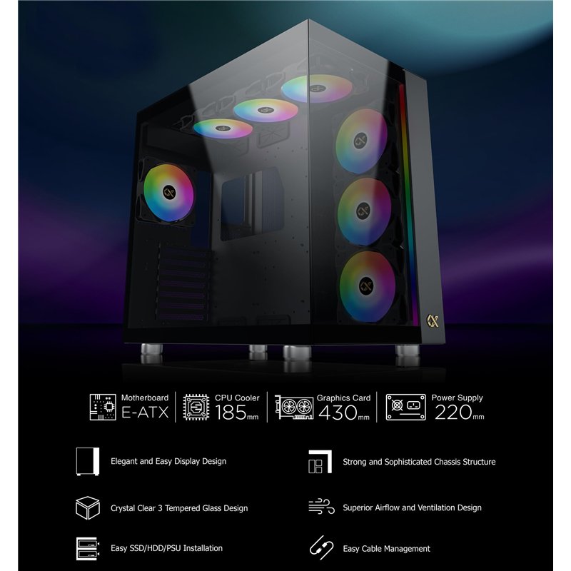 Image secondaire de Boitier PC Moyen Tour Xigmatek Aqua Ultra (Noir)