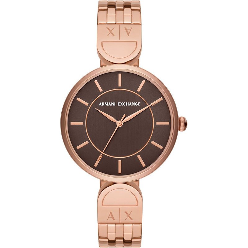 Armani Exchange Montre pour femme, mouvement quartz/3 aiguilles, boîtier de 38 mm avec bracelet en acier inoxydable AX5384