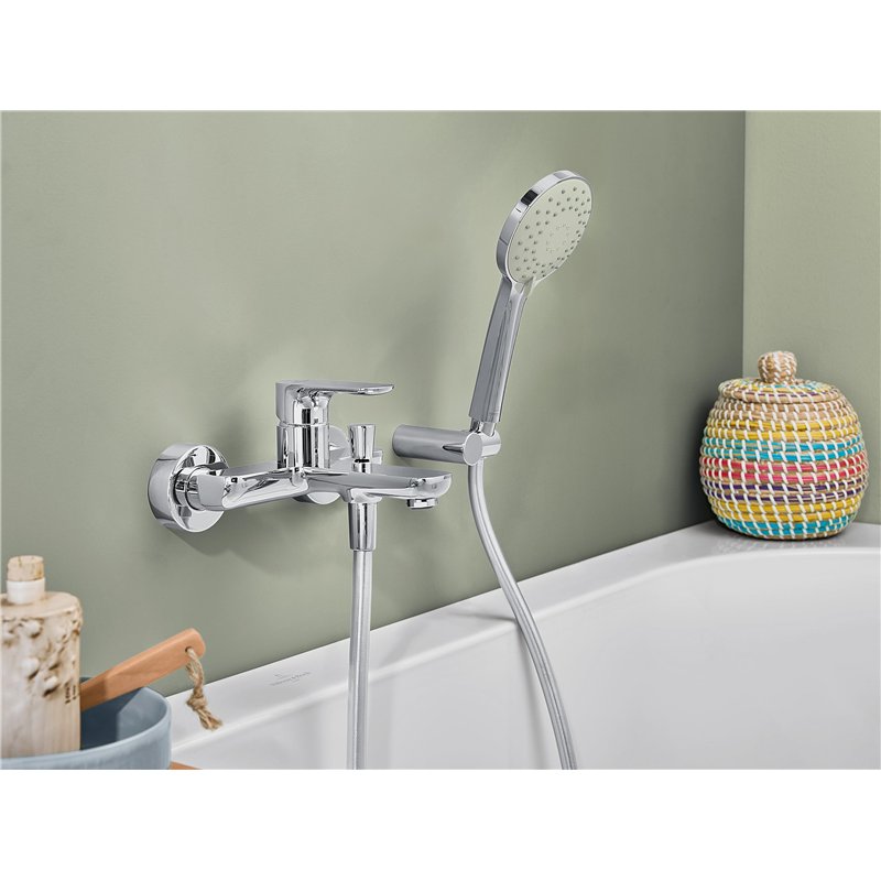 Image secondaire de Villeroy & Boch Robinet pour baignoire apparent Villeroy & Boch O.novo, robinet de baignoire avec protection anti-retour et fonc