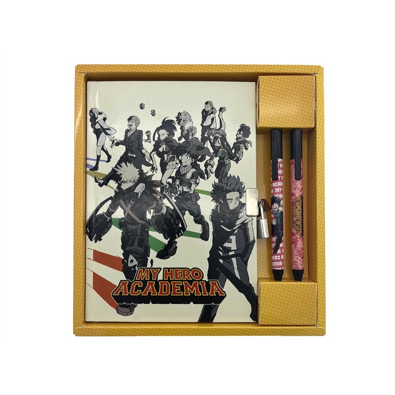 Image secondaire de CyP Brands- My Hero Academia Boîte cadeau avec journal et 2 stylos, journaux, stylos, matériel d'écriture, multicolore, produit
