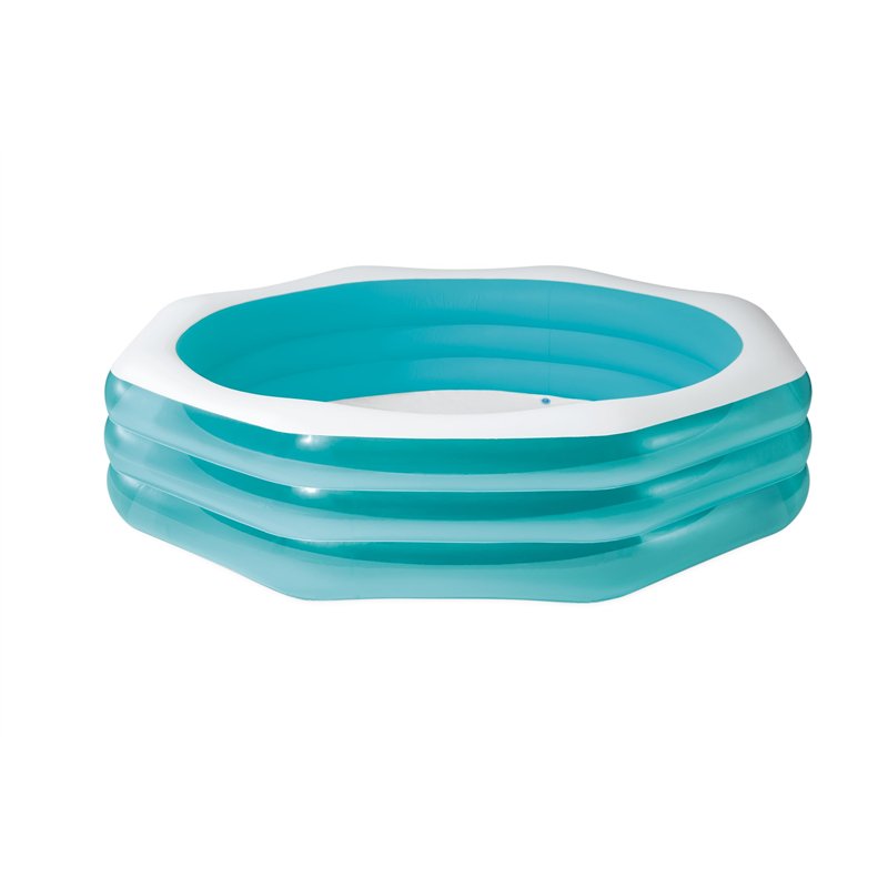 INTEX Piscine familiale octogonale gonflable 58492EP Swim Center - Capacité : 254 x 254 x 55,9 cm - Bleu