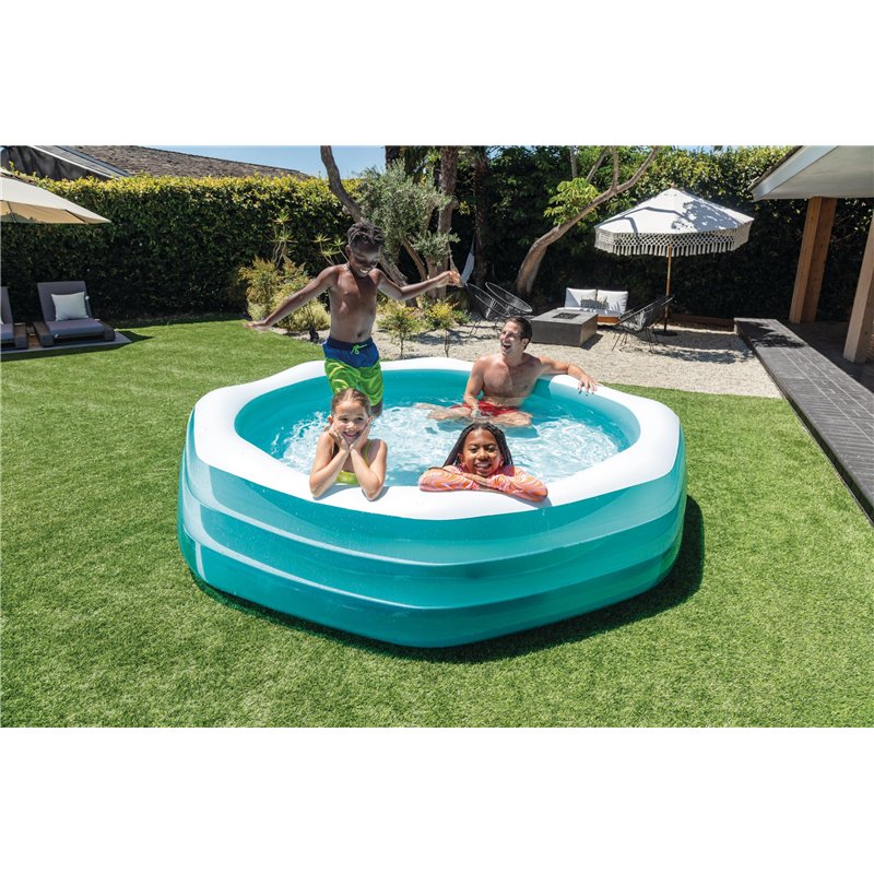 Image secondaire de INTEX Piscine familiale octogonale gonflable 58492EP Swim Center - Capacité : 254 x 254 x 55,9 cm - Bleu