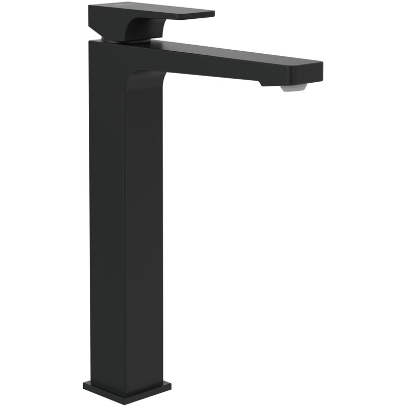Mitigeur pour lavabo surélevé Villeroy & Boch Architectura Square, robinet avec bonde à poussoir, robinet de lavabo à économie d'eau