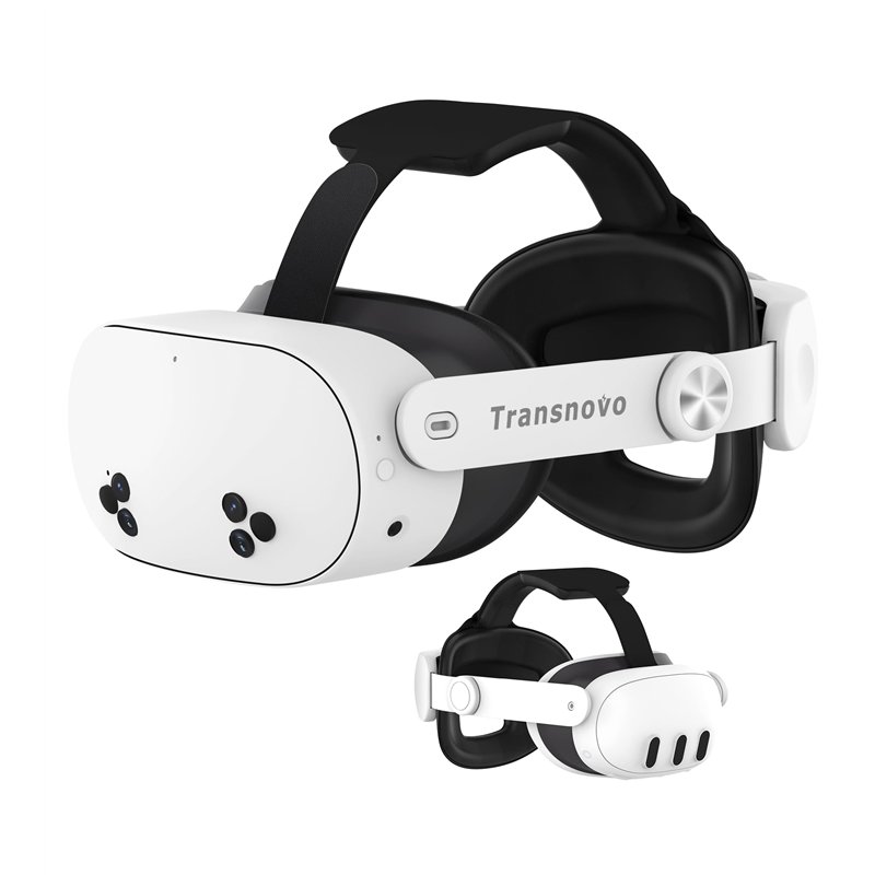 TRANSNOVO Sangle Élite Compatible avec Meta Quest 3S/Quest 3 Accessoire, Sangle Rétractable à Bouton Unique de Remplacement pour