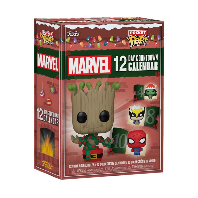 Funko Countdown Calendar: Marvel 12-Day - Marvel Comics - Calendrier de L'avent - 12 Jours de Surprise - Mini-Figurine en Vinyl