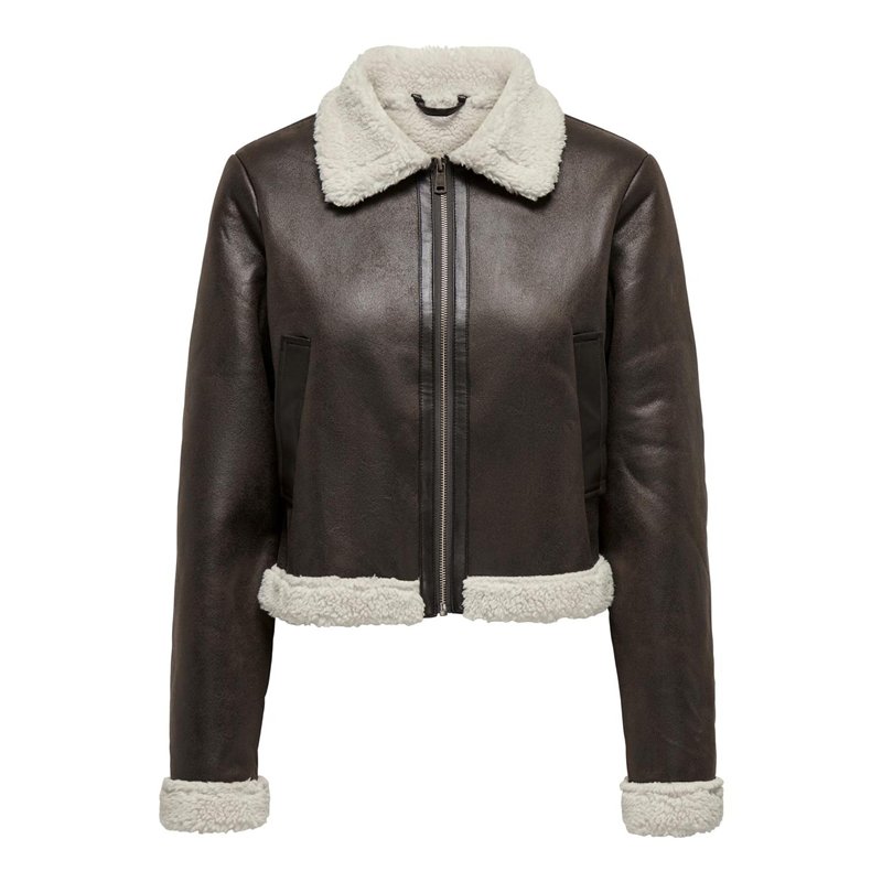 ONLY Veste en Similicuir Vestes Col Italien Mole L Mole L