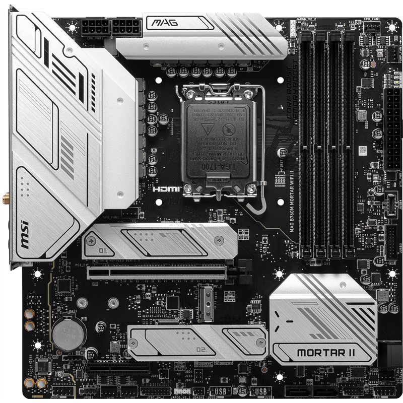 Image secondaire de MSI MAG B760M Mortar Carte mère de Jeu WiFi II (Prend en Charge Les processeurs Intel 12e/13e/14e génération, LGA 1700, DDR5, PC