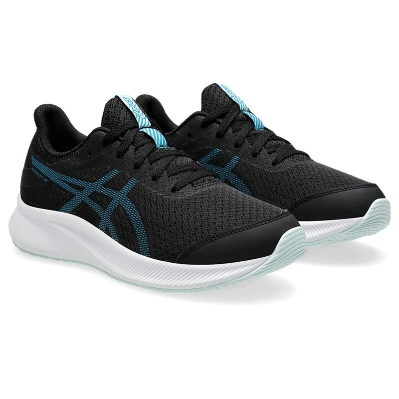 Asics Patriot 13 GS Sneaker, Black Teal Blue, 36 EU