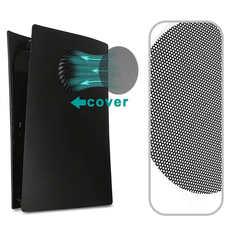 Image secondaire de eMagTech Lot de 4 housses anti-poussière circulaires en maille de nylon pour ventilateur de ventilation compatible avec console