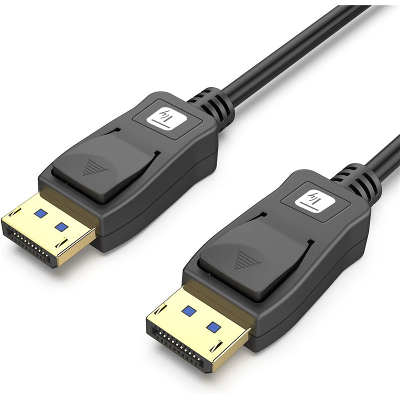 TECHLY 368123 Câble audio/vidéo DisplayPort 2.1 M/M 4K 2m Noir Noir