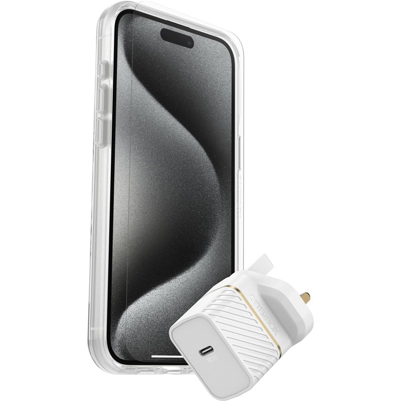 Image secondaire de Otterbox Pack de Protection pour iPhone 15 Pro Max; Coque de Protection Fine Symmetry Clear MagSafe, Protecteur d'écran Premium