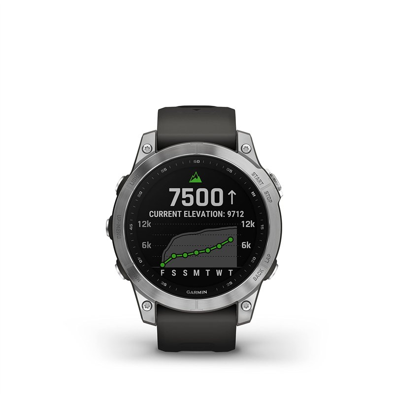 Image secondaire de Garmin - Fenix 7 - Montres GPS Multisports connectée Haute Performance - Silver avec Bracelet Gris - Boitier 47mm (Reconditionné)