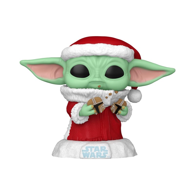 Image secondaire de Funko Pop! Star Wars: Mando Holiday - Grogu (The Child, Baby Yoda) - The Mandalorian - Figurine en Vinyle à Collectionner - Idée
