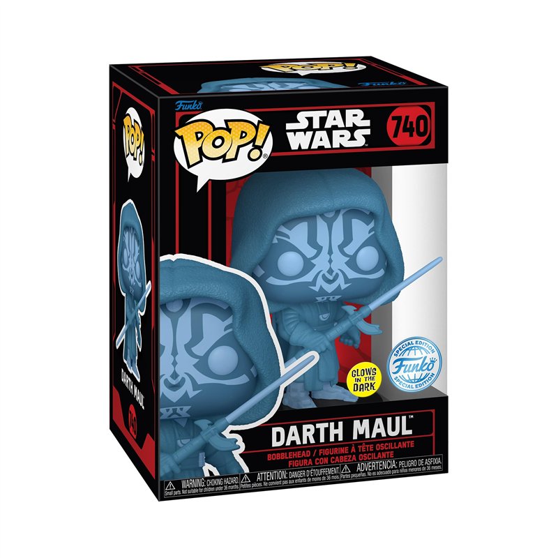 Funko Pop! Star Wars: Star Wars Darkside - Darth Maul - (Holo) - Brille dans Le Noir - Dark Maul - Figurine en Vinyle à Collecti