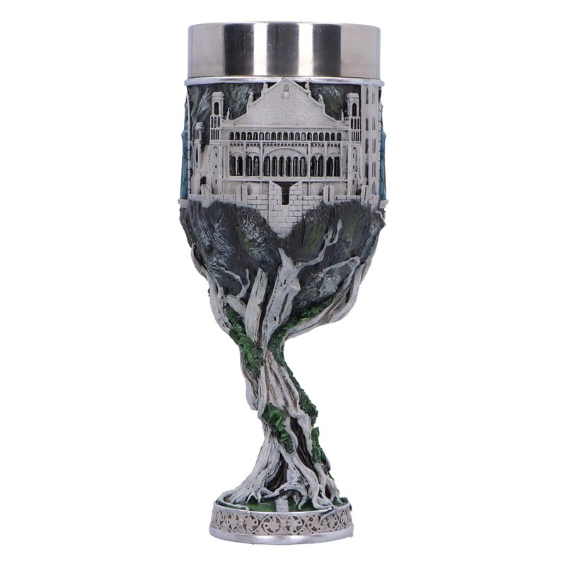 Nemesis Now Verre Gondor du Seigneur des Anneaux 19 cm, Résine Grise, Marchandise officielle du Seigneur des Anneaux, Gobelet Go