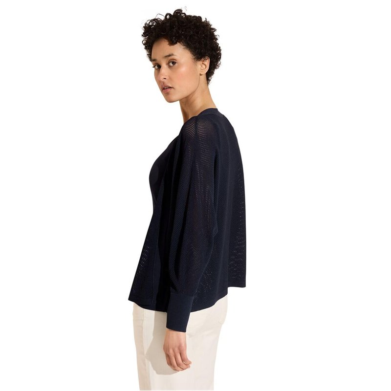 Image secondaire de STREET ONE A253778 Cardigan en Maille, Bleu Foncé, 46 Femme Pull-Over