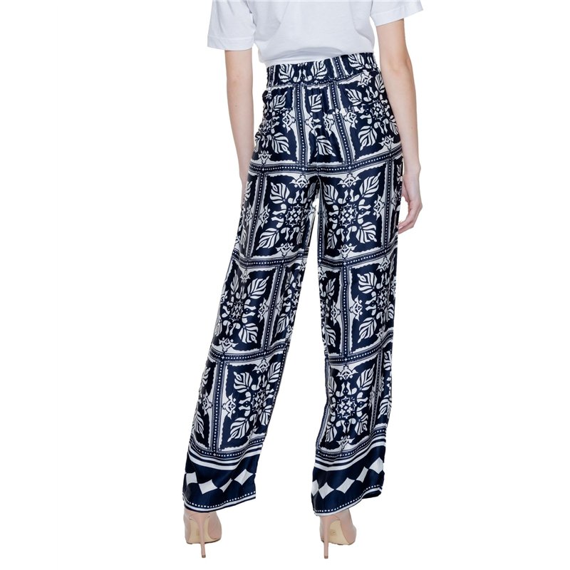 Image secondaire de STREET ONE A377582 Pantalon Imprimé en Satin, Bleu Foncé, 36W x 30L Femme, Multicolore