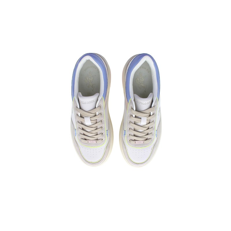 Image secondaire de Scarpe US Polo sneaker Asuka 004A in suede beige/ ecopelle rosa/ multicolore DS24UP04 38