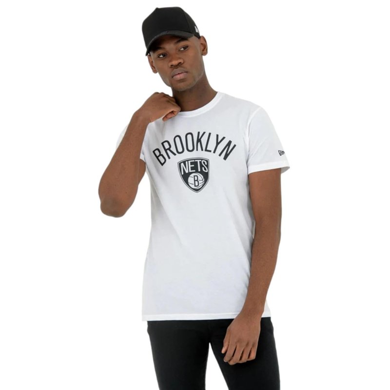 New Era NBA BRONET 60416753 T-Shirt à Manches Courtes pour Homme Blanc