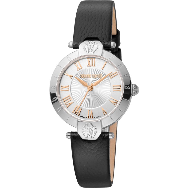 Roberto Cavalli by Franck Muller Femmes Analogique Quartz Montre avec Bracelet en Cuir RV1L166L0011