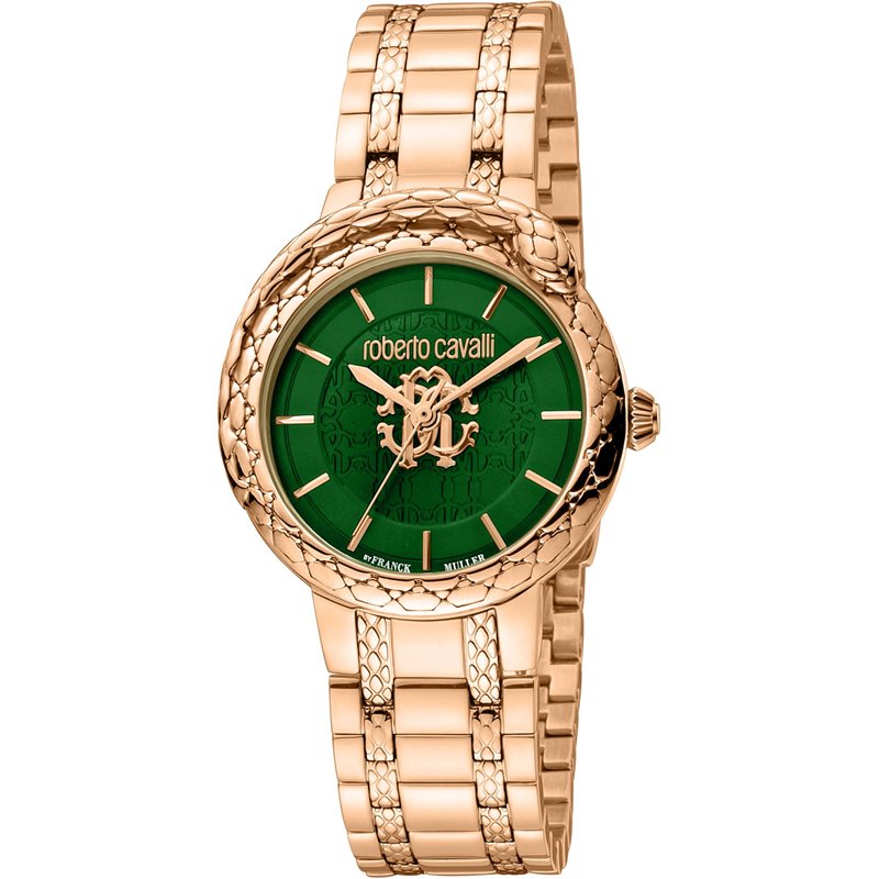 Roberto Cavalli by Franck Muller Femmes Analogique Quartz Montre avec Bracelet en Acier Inoxydable RV1L189M0061