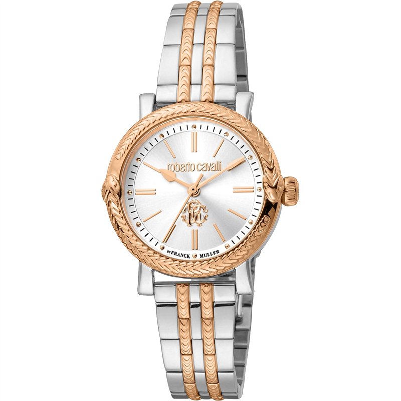 Roberto Cavalli by Franck Muller Femmes Analogique Quartz Montre avec Bracelet en Acier Inoxydable RV1L193M0101