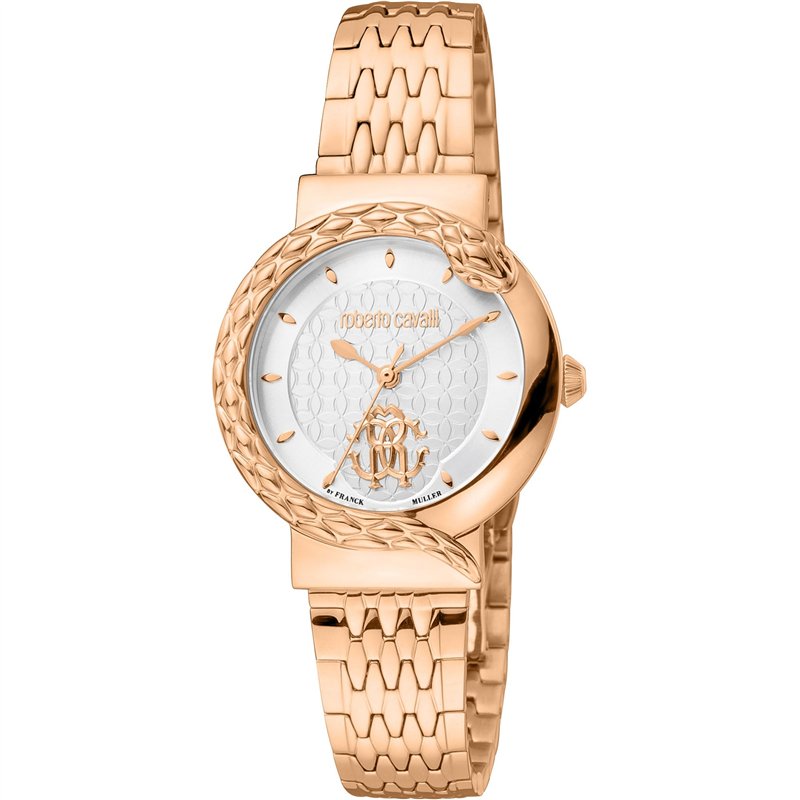 Roberto Cavalli by Franck Muller Femmes Analogique Quartz Montre avec Bracelet en Acier Inoxydable RV1L156M1081