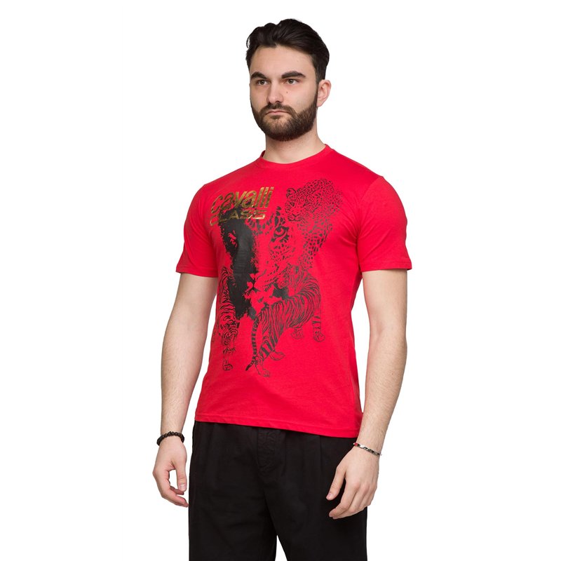 Image secondaire de CAVALLI CLASS T-SHIRT MANICHE CORTE UOMO ROSSO