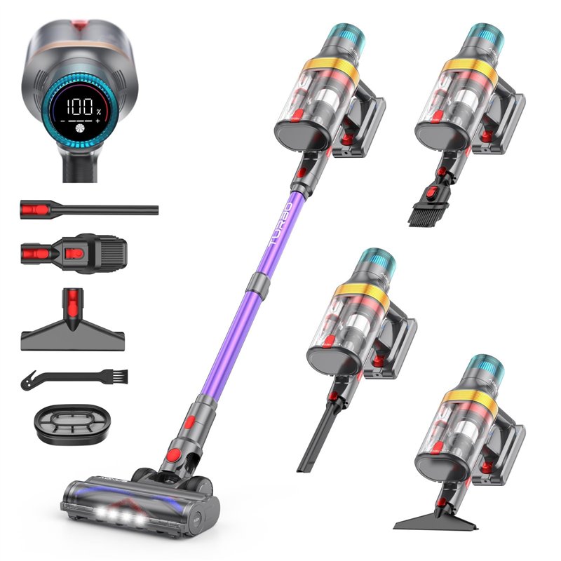 aonus A9 Max Aspirateur Balai sans Fil 48Kpa/600W/70Mins, Aspirateur sans Fil Puissant, Autoportant, 1.8L Ultra Grande Capacité,