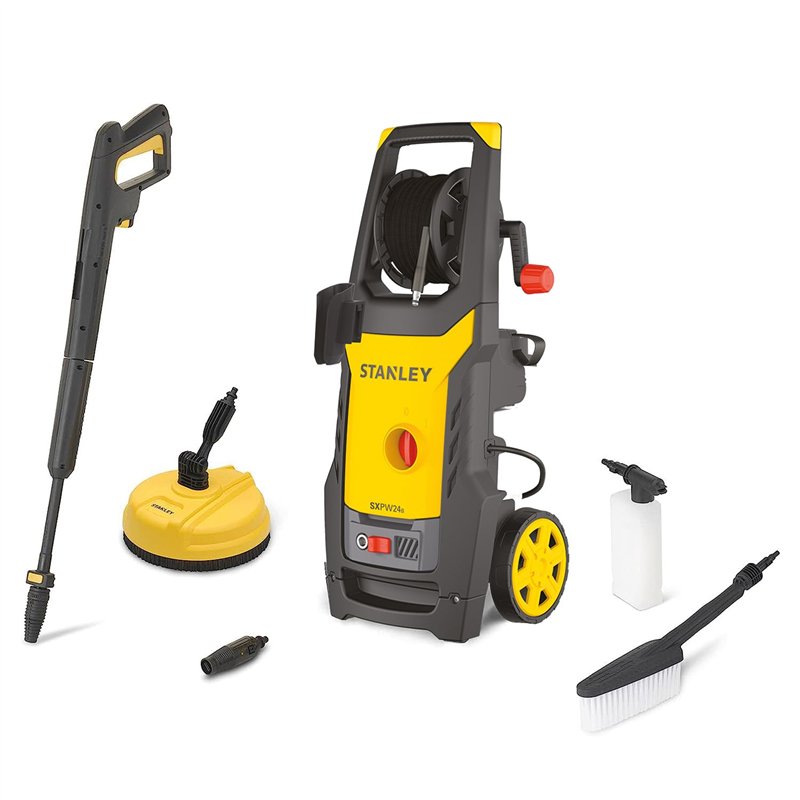 Stanley Nettoyeur Haute Pression SXPW19BX | pour Surfaces Extérieures et Autos | avec Nettoyeur de Surfaces et Brosse Fixe | Pre