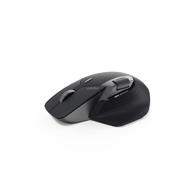 Image secondaire de Rapoo MT760L Souris sans Fil 4000 DPI Capteur écologique Batterie Rechargeable Ergonomique PC & Mac – Gris Noir
