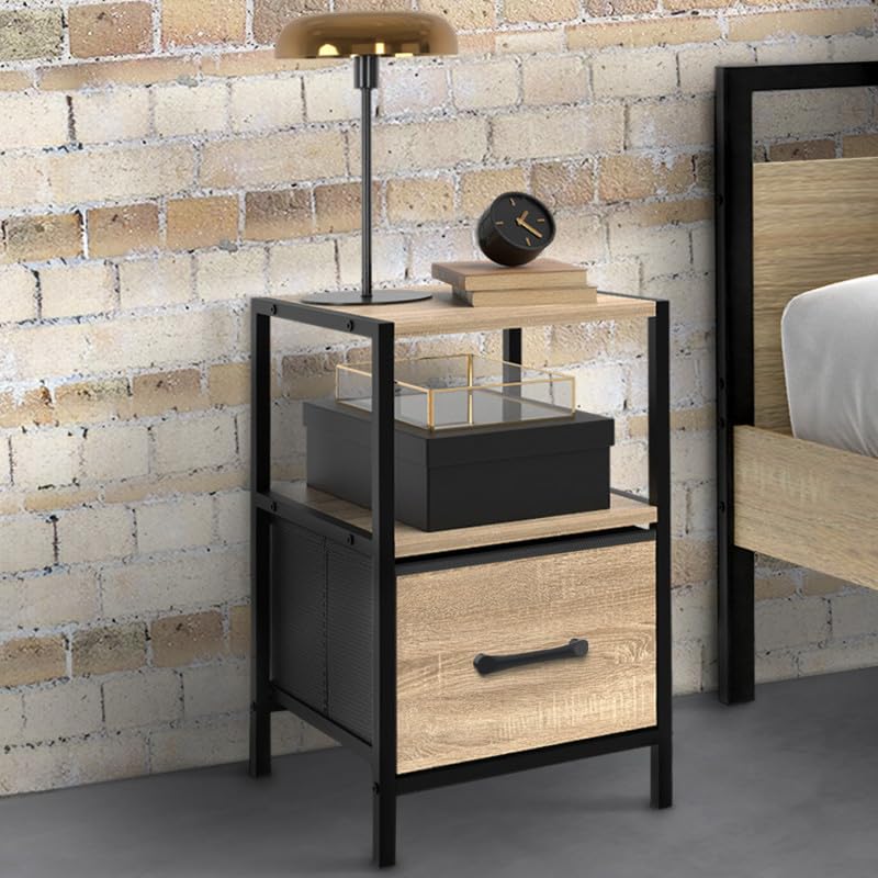 Image secondaire de IDMarket - Lot de 2 Tables de Chevet Utah 1 tiroir et 1 Niche