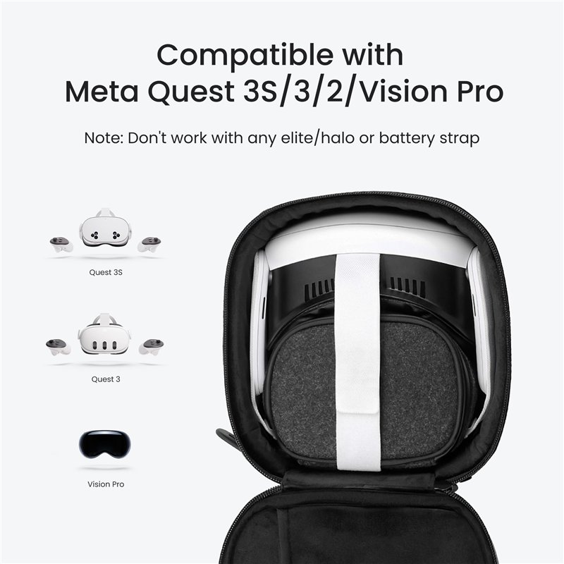 Image secondaire de KIWI design P4 Ensemble d'Étuis de Transport Portables en Deux Parties Adapté avec Les Meta Quest 3S/Quest 3/Quest 2/Vision Pro