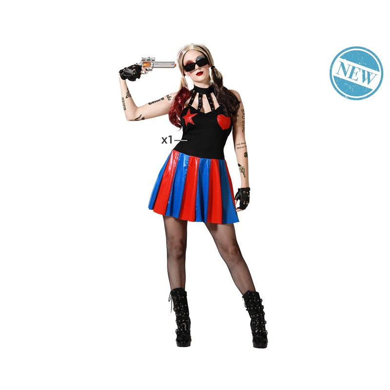 Image secondaire de ATOSA déguisement arlequin halloween robe noire femme adulte M