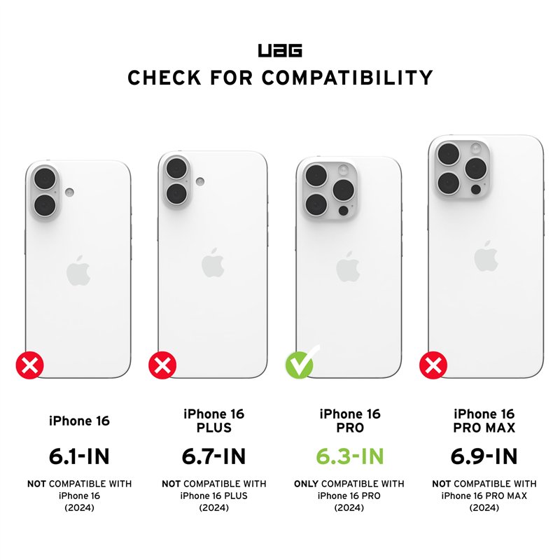 Image secondaire de Urban Armor Gear Plyo MS Case Compatible Apple iPhone 16 Pro Étui (Chargement sans Fil/magnétique Compatible, Coins Air-Soft rés