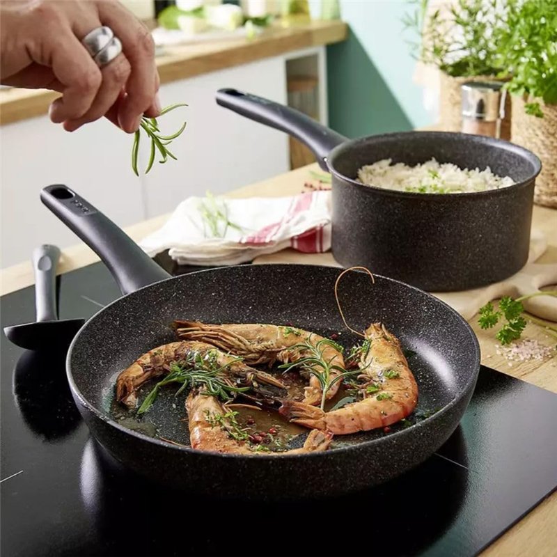 Image secondaire de Tefal Poêle 26cm Black Stone Tous feux + induction - G2810502